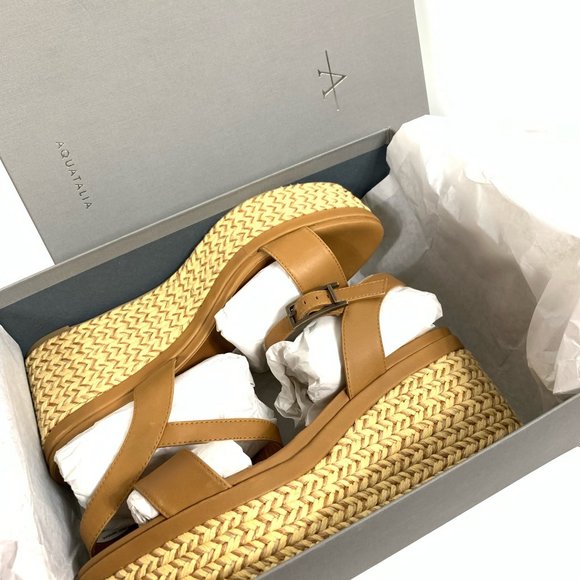 AQUATALIA Ankle Strap Cassidy Calf Wedges Sandals - Picture 10 of 11